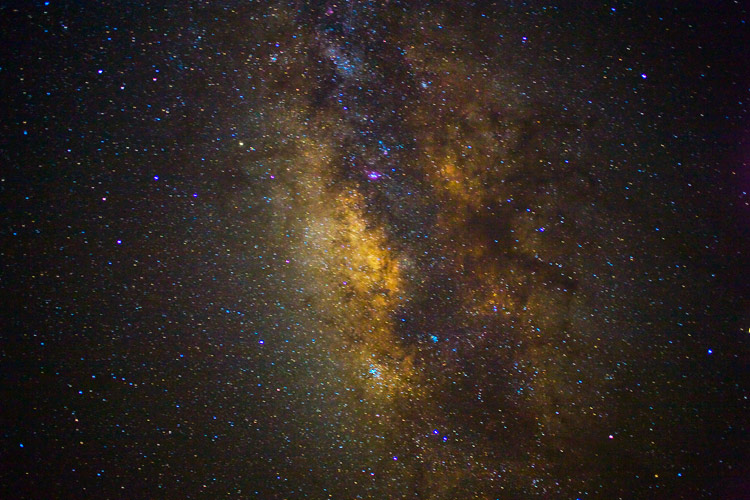 The Milky Way galaxy and stars above Big Bend National Park