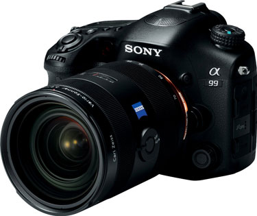 The 24.3 megapixel sony A99 is a lightweight full frame DSLR camera.