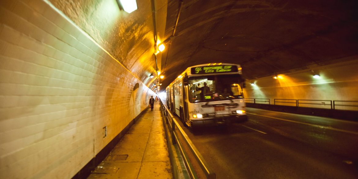 Travel Photography: Bus in Tunnel