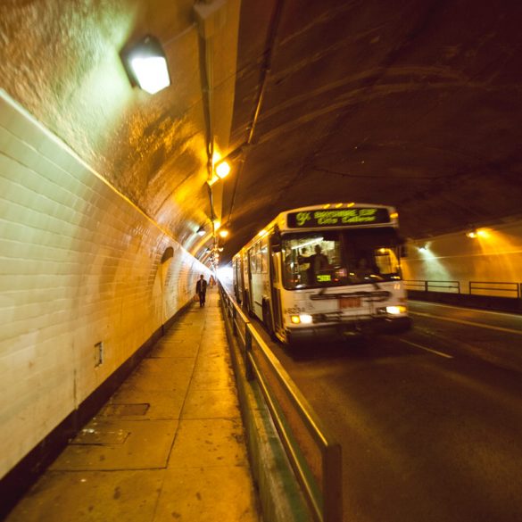 Travel Photography: Bus in Tunnel