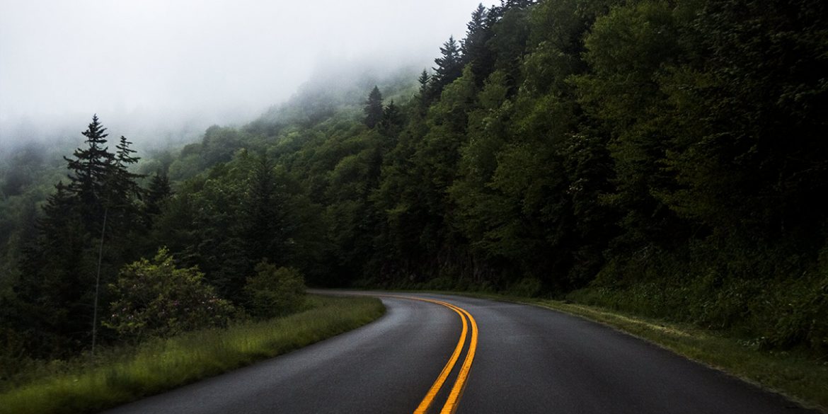 Mountain road in North Carolina