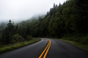 Mountain road in North Carolina