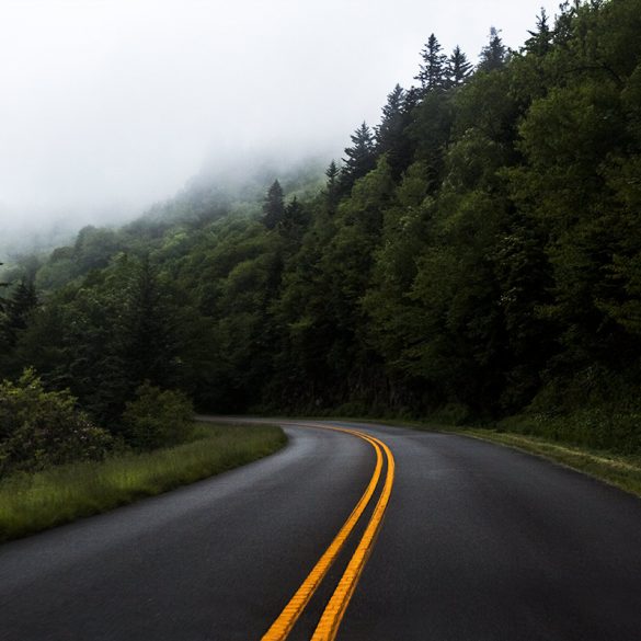 Mountain road in North Carolina