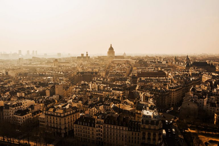 Paris, France during the golden hour